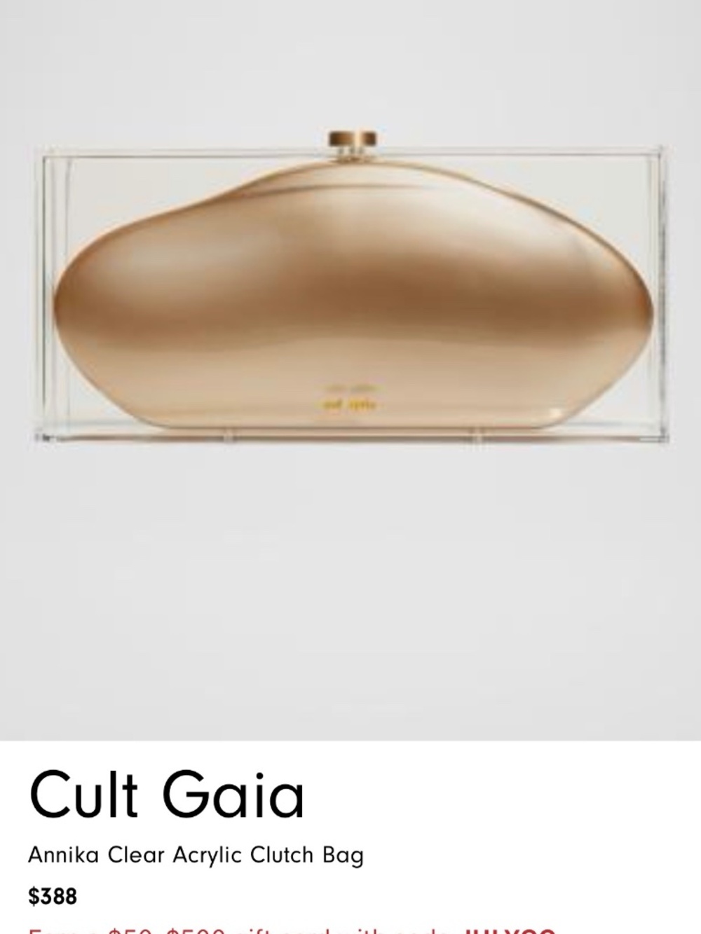 Cult Gaia Annika Clear Acrylic Clutch Bag - Picture 4 of 5